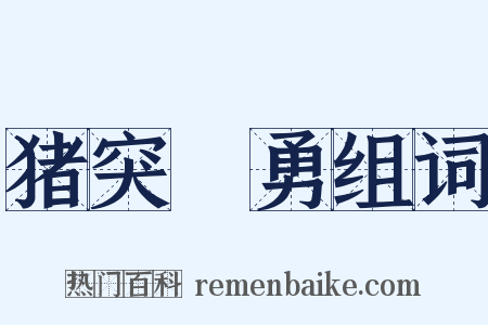 猪突豨勇组词是什么意思的图片